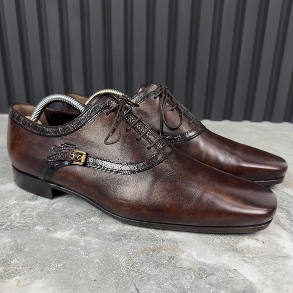 Louis Vuitton Derby Dress Lace Up Brown Crocodile 7.5 LV or 8.5 US or 41.5 EUR - Picture 4 of 17